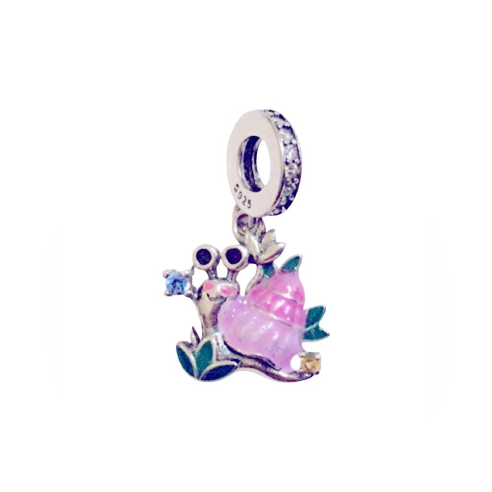 S925 Happy Garden Snail Charm Pandora Style